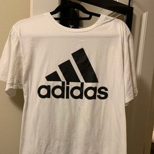 Large white adidas shirt